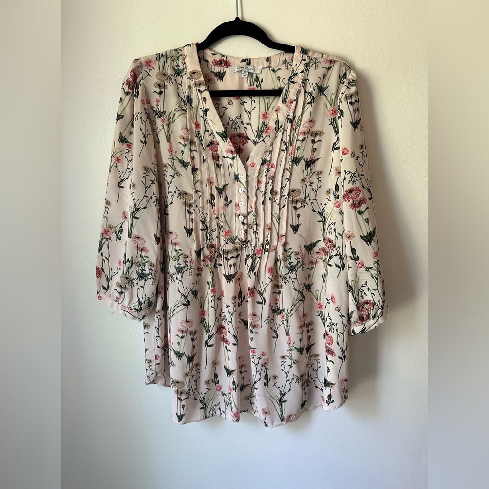 Pink Floral Blouse